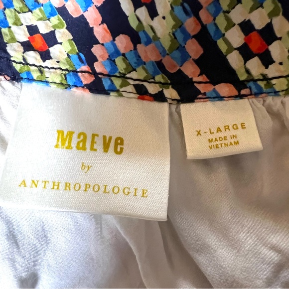 ANTHROPOLOGIE Maeve Textured Swing Mini Dress Criss Cross Back Size XL - Picture 11 of 14